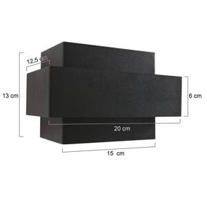 LED nástenné svetlo Muro 3368, čierne, hore/dole, G9, 2700 K