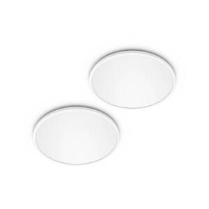 Philips LED SuperSlim 2-dielna sada biela IP44 Ø 25 cm 2 700 K