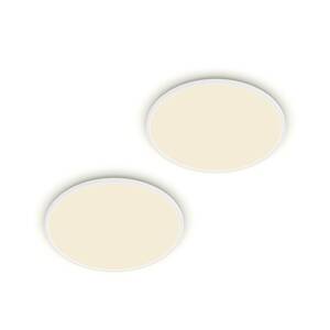 Philips stropné LED svetlo SuperSlim, sada 2 ks, IP44, Ø 25 cm, 4 000 K
