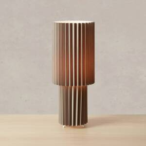 Markslöjd Stolová lampa Catis, sivá, výška 45 cm, textil, E27