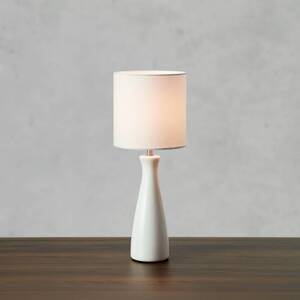 Markslöjd Stolová lampa Birillo, biela, textil/keramika, E14