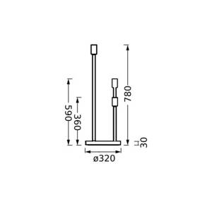 Stojacia lampa OSRAM DECOR STICK, béžová, výška 78 cm, 3-pl