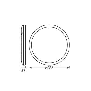 OSRAM stropné LED svetlo ORBIS ULTRA SLIM, čierne, Ø 24 cm, stmievateľné