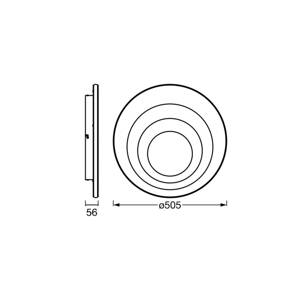 OSRAM stropné LED svetlo ORBIS SPIRAL ROUND, Ø 51 cm, biele 42 W