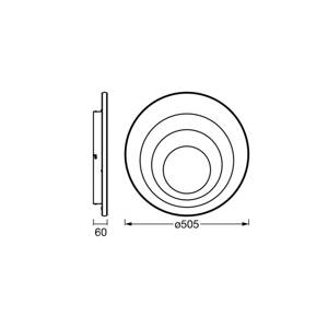 OSRAM stropné LED svetlo ORBIS SPIRAL ROUND Ø 52 cm biele hore/dole