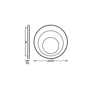 OSRAM stropné LED svetlo ORBIS SPIRAL ROUND Ø 40 cm biele hore/dole
