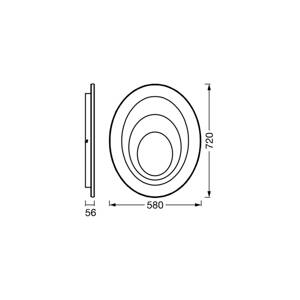 OSRAM stropné LED svetlo ORBIS SPIRAL OVAL, Ø 72 cm biele 63 W