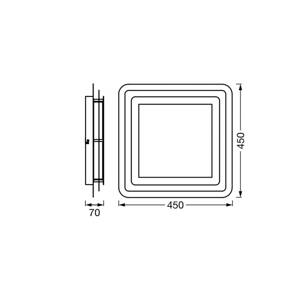 OSRAM stropné LED svetlo ORBIS SPIRAL LAYER, biele, 45 x 45 cm
