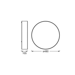 Stropné svietidlo OSRAM ORBIS PARIS, hnedé, Ø 48 cm, textil, E27