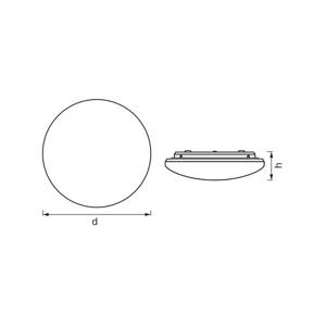 OSRAM stropné LED svetlo s senzorom ORBIS IP44, Ø 30 cm, biele