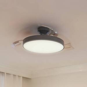 Philips LED stropný ventilátor Atlas, nikl, tichý, CCT