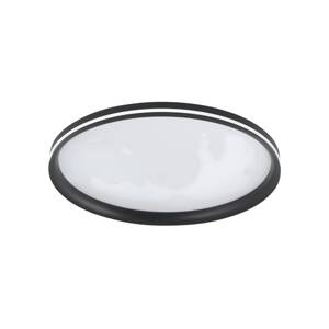 Stropné LED svetlo Isy, čierne, Ø 55 cm, kov, CCT, stmievateľné