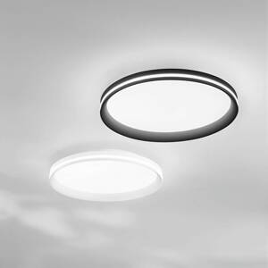 Stropné LED svetlo Isy, čierne, Ø 45 cm, kov, CCT, stmievateľné
