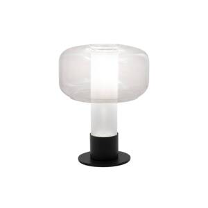 Stolová lampa Flick, číra, sklo, 28 cm, stmievateľné, E14