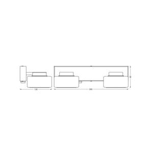 OSRAM LED nástenné svetlo ORBIS FLAME, chróm, 2-pl., CCT, IP44