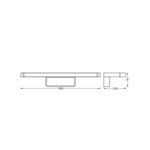 OSRAM LED nástenné svetlo ORBIS DISC BAR, chróm, 40 cm, IP44, CCT
