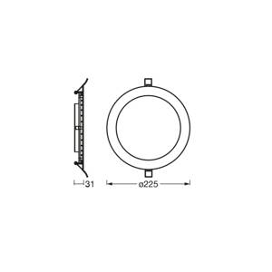 OSRAM LED stropné svietidlo SLIM, Ø 23 cm, 3 000 K, biele