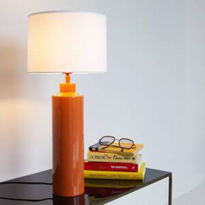 PR Home Stolová lampa Solo, oranžová/biela, výška 65 cm