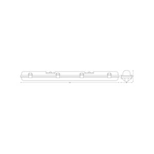 OSRAM LED svietidlo do vlhkých priestorov SUBMARINE, 126 cm, 15 W, sivá farba,