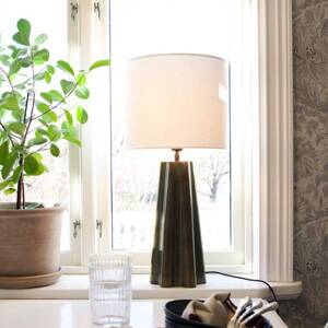 PR Home Stolová lampa Aira, výška 65 cm, mosadzová farba/biela