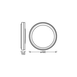 OSRAM SMART+ WiFi stropné svietidlo ORBIS ZEST čierne 50 cm RGBCCT