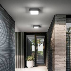 LED vonkajšie stropné svietidlo Diuk, tmavošedá, kov, IP65