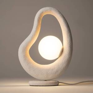 Maytoni Stolová LED lampa Opus, biela, kov/sklo, výška 38 cm