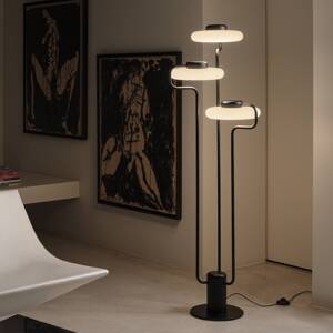 kdln LED stojaca lampa TRATTO, čierna, výška 150 cm, 3-pl