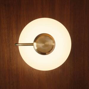kdln LED nástenné svetlo TRATTO, mosadz, Ø 27 cm, kov/sklo