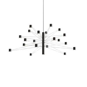 kdln LED závesné svietidlo POLAR 20.2, Ø 107 cm čierne 20-pl. stmievateľné