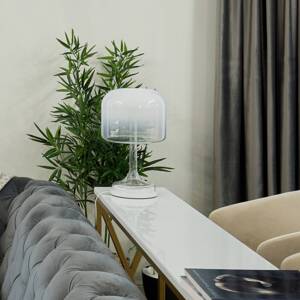 Maytoni Stolová LED lampa Spirito, biela, sklo, výška 42 cm