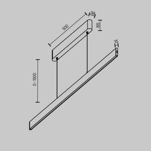 Maytoni LED závesné svietidlo Ephoria, biele, hliník, dĺžka 116 cm