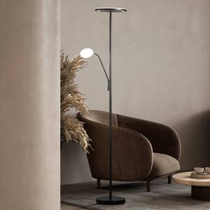 LED stojacia lampa Sorento, pieskovo čierna, výška 182 cm, lampa na citanie