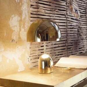 Tom Dixon Stolová LED lampa Bell, zlatá, 43 cm, stmievateľná