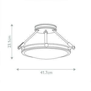 Stropné svietidlo Collier, čierne, Ø 41,7 cm, oceľ,  sklo, E14