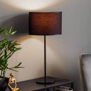 Stolová lampa Soho, valcová 56 cm čierna/zlatá