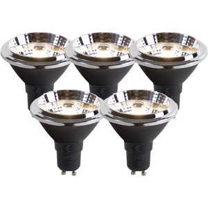 Sada 5 stmievateľných LED žiaroviek GU10 AR70 6W 380 lm 2700K