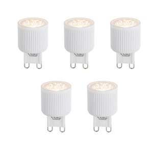 Sada 5 stmievateľných LED žiaroviek G9 24 mm 3 W 300 lm 2700 K