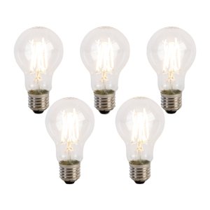 Sada 5 stmievateľných LED žiaroviek E27 s 3-stupňovým stmievaním A60 5W 700lm 2700K