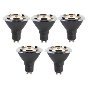 Sada 5 stmievateľných LED žiaroviek GU10 AR70 6W 450lm 2700K