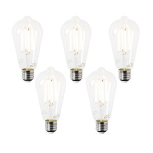 Sada 5 LED žiaroviek E27 ST64 číre 2,2 W 470 lm 2700 K