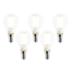 Sada 5 LED žiaroviek E14 P45 číre 2,2 W 470 lm 2700 K
