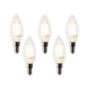 Sada 5 inteligentných LED žiaroviek E14 B35 4,5W 470 lm 2700K