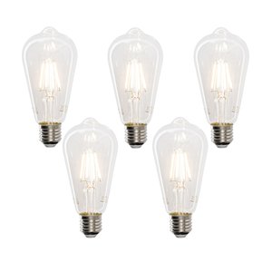 Sada 5 inteligentných LED žiaroviek E27 ST64 4,5W 470 lm 1800-4000K