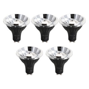 Sada 5 GU10 3-krokovo stmievateľných LED žiaroviek 70 mm 6,5 W 600 LM 3000 K