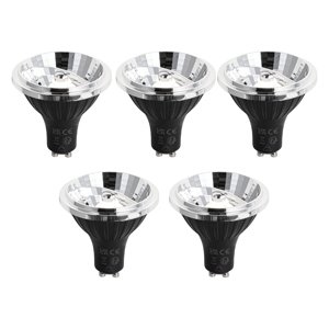 Sada 5 stmievateľných LED žiaroviek GU10 s 3 krokmi 70 mm 6,5 W 600 LM 4000 K