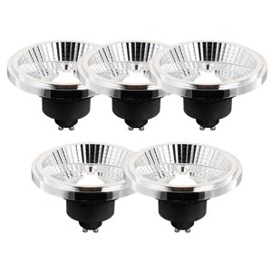 Sada 5 GU10 3-stupňových stmievateľných LED žiaroviek AR111 10W 700lm 2200-6500K