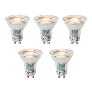 Sada 5 ks GU10 dimbare LED lamp 3W 200 lm 2200 - 6500K