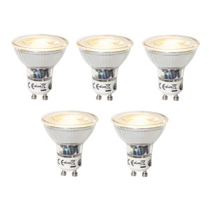 Sada 5 ks GU10 dimbare LED lamp 7W 700 lm 2700K