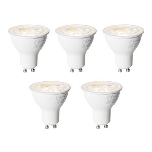 Sada 5 ks GU10 dimbare LED lamp 6W 500 lm 3000K